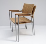 Stackable Chair Hularo Mesh Teak Arms WR-STCK-003