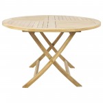 Folding Round Teak Table 3318 100cm 120cm