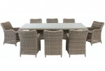Outdoor Poly Wicker Dining Setting