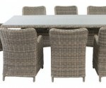 Outdoor Poly Wicker Dining Setting