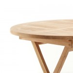 Round Folding Outdoor Teak Cafe Table MR7090